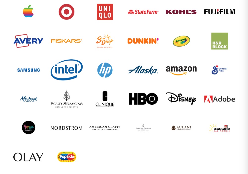 The collaborations logo wall on the About page