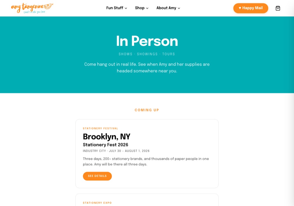 The In Person page