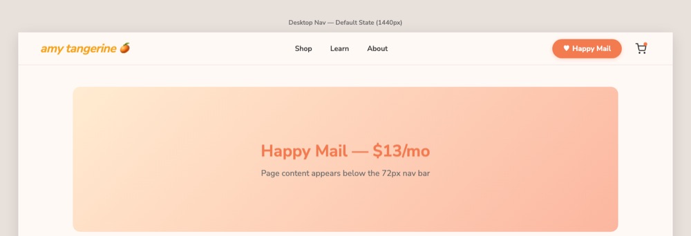 The April nav wireframe